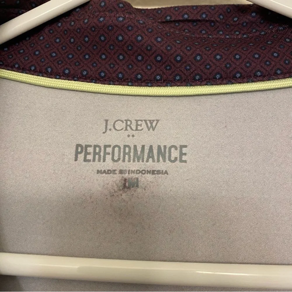 J. Crew performance purple stretch golf office career Polo shirt Mens - L